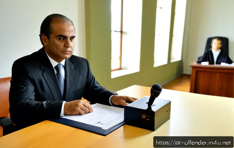 Home 17 강력 범죄자의 최후 진술 분석 - Photorealistic Brazilian courtroom consultation scene, a serious legal psychologist analyzing an ano...